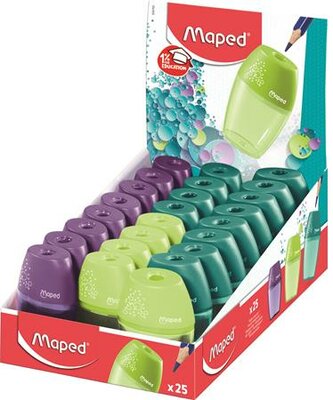 Hegyező display, egylyukú, tartályos, MAPED "Shaker", vegyes színek, (25 db)