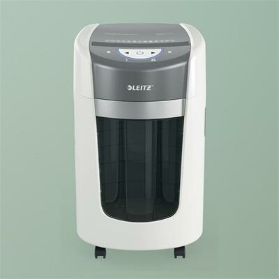 Iratmegsemmisítő, mikrokonfetti, 6 lap, LEITZ "IQ OptiMax Home Office 225 P5"