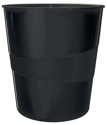 Papírkosár, 15 liter, LEITZ "Recycle", fekete