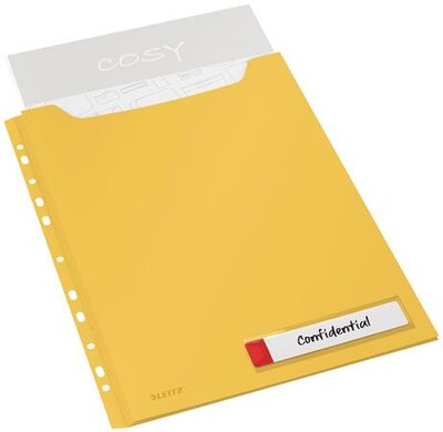 Genotherm, lefűzhető, A4 maxi, LEITZ "Cosy Privacy", melegsárga, (3 db)