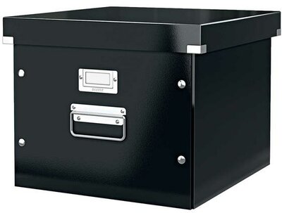 Irattároló doboz, függőmappának, LEITZ "Click&Store", fekete
