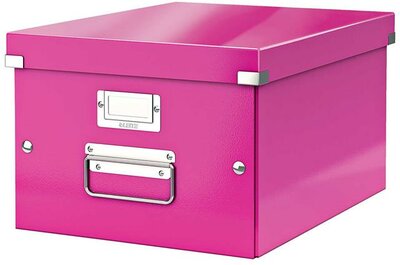 Doboz, A4 méret, LEITZ "Click&Store", rózsaszín
