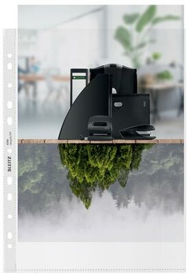 Genotherm, lefűzhető, A4, PP, 100 mikron, narancsos felület, LEITZ "Recycle", (25 db)