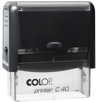 Bélyegző, COLOP "Printer C 40", kék cserepárnával