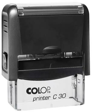Bélyegző, COLOP "Printer C 30", fekete cserepárnával