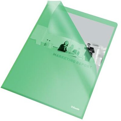 Genotherm, "L", A4, 105 mikron, narancsos felület, ESSELTE "Standard", zöld, (25 db)