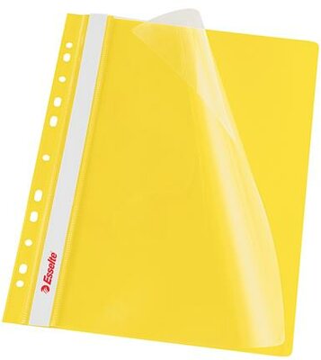 Gyorsfűző, lefűzhető, PP, A4, ESSELTE, VIVIDA, sárga, (10 db)
