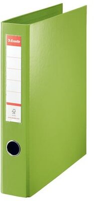 Gyűrűs könyv, 4 gyűrű, D alakú, 60 mm, A4 maxi, PP, ESSELTE "Jumbo Vivida", zöld