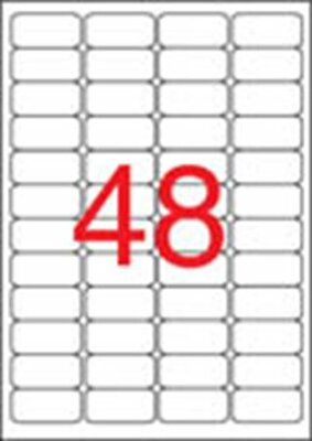 Etikett, 45,7x21,2 mm, biztonsági, kerekített sarkú, APLI, 480 etikett/csomag, (10 lap)