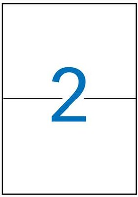 Etikett, univerzális, 210x148 mm, APLI, 1000 etikett/csomag, (500 lap)