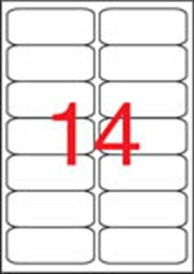 Etikett, univerzális, 99,1x38,1 mm, kerekített sarkú, APLI, 1400 etikett/csomag, (100 lap)