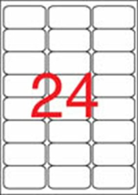 Etikett, univerzális, 64x33,9 mm, kerekített sarkú, APLI, 2400 etikett/csomag, (100 lap)