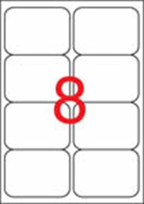 Etikett, univerzális, 99,1x67,7 mm, kerekített sarkú, APLI, 800 etikett/csomag, (100 lap)