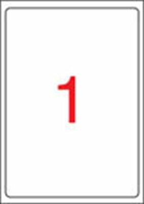 Etikett, univerzális, 199,6x289,1 mm, kerekített sarkú, APLI, 100 etikett/csomag, (100 lap)
