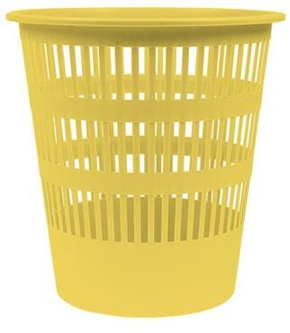 Papírkosár, 12 liter, DONAU, pasztellsárga