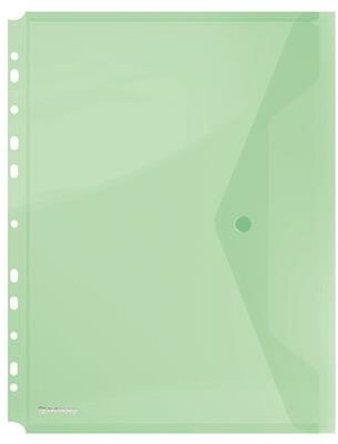Irattartó tasak, A4, PP, patentos, lefűzhető, DONAU, zöld
