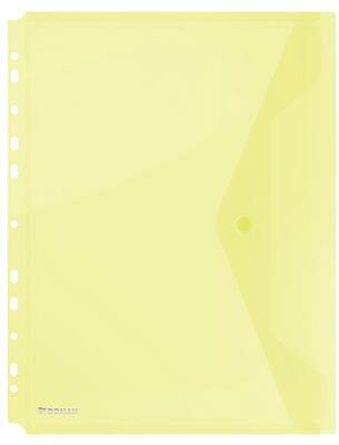 Irattartó tasak, A4, PP, patentos, lefűzhető, DONAU, sárga