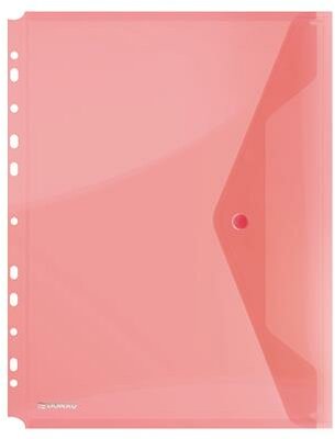 Irattartó tasak, A4, PP, patentos, lefűzhető, DONAU, piros
