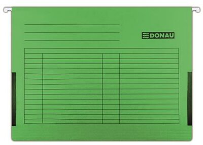 Függőmappa, oldalvédelemmel, karton, A4, DONAU, zöld, (25 db)
