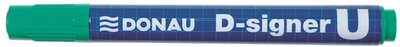 Alkoholos marker, 2-4 mm, kúpos, DONAU "D-signer U", zöld