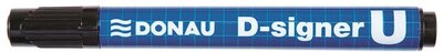 Alkoholos marker, 2-4 mm, kúpos, DONAU "D-signer U", fekete