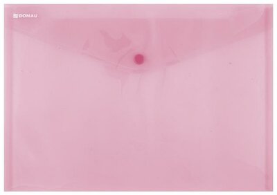 Irattartó tasak, A4, PP, patentos, DONAU, piros