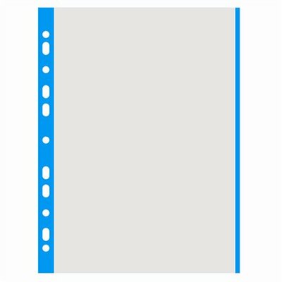 Genotherm, lefűzhető, színes szélű, A4, 40 mikron, narancsos felület, DONAU, kék, (100 db)