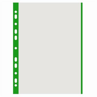 Genotherm, lefűzhető, színes szélű, A4, 40 mikron, narancsos felület, DONAU, zöld, (100 db)