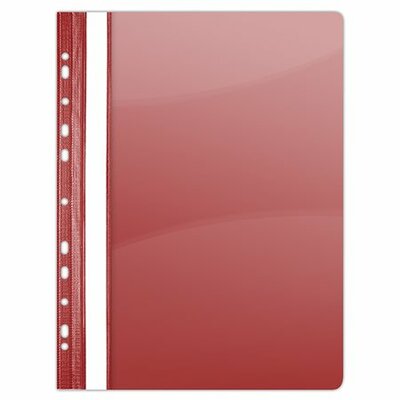 Gyorsfűző, lefűzhető, PVC, A4, DONAU, piros, (10 db)