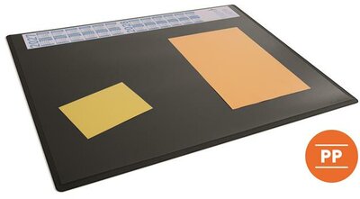 Könyökalátét, 650x500 mm, éves naptárral, DURABLE, fekete, (5 db)