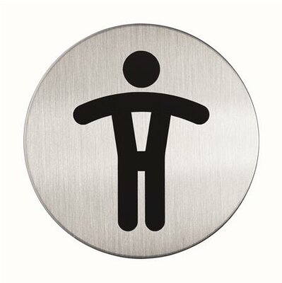 Információs tábla, rozsdamentes acél, DURABLE "Férfi WC"