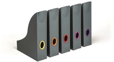 Iratpapucs készlet, műanyag, 73 mm, DURABLE "VARICOLOR®", vegyes, (5 db)