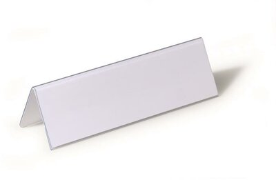 Névtábla tartó, asztali, 61/122x210 mm, DURABLE, (25 db)