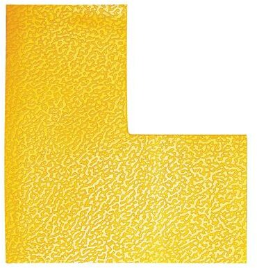 Padlójelölő matrica, 100 mm, DURABLE "L", sárga, (10 db)