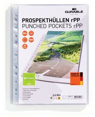 Genotherm, lefűzhető, PP, A4, 80 mikron, DURABLE "rPP", (100 db)