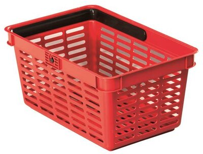 Bevásárlókosár, műanyag, 19 l, DURABLE, piros