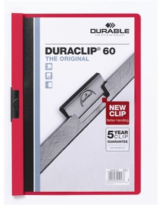 Durable Duraclip A4 60lapos piros clip-mappa