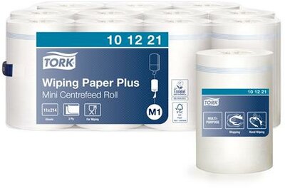Törlőpapír, belsőmag-adagolás, M1 rendszer, 2 rétegű, Advanced, TORK "Plusz", fehér, (11 tek)