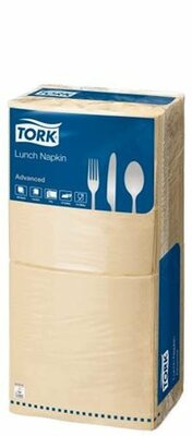 Szalvéta, 1/4 hajtogatott, 2 rétegű, 33x33 cm, Advanced, TORK "Lunch", homokszín, (200 db)