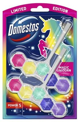 WC frissítő blokk, 2 db-os, DOMESTOS "Power 5", unikornis, (2 db)