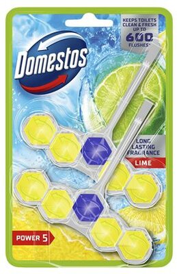 WC frissítő blokk, 2 db-os, DOMESTOS "Power 5", lime, (2 db)