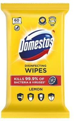 Nedves törlőkendő, 60 db, DOMESTOS "citrus", (60 lap)