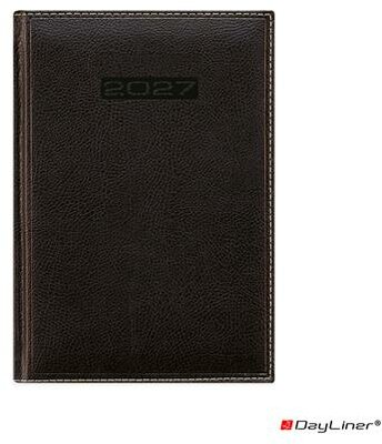 Naptár, tervező, A5, napi, DAYLINER, "Sherwood", fekete