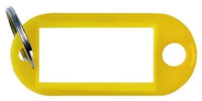 Kulcscímke, 50x20 cm, 10 db, OFFICE PRODUCTS, sárga, (10 db)