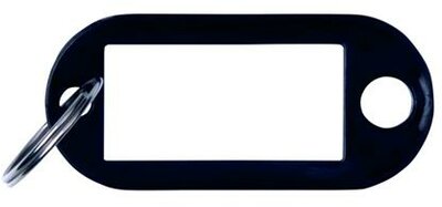 Kulcscímke, 50x20 cm, 10 db, OFFICE PRODUCTS, fekete, (10 db)