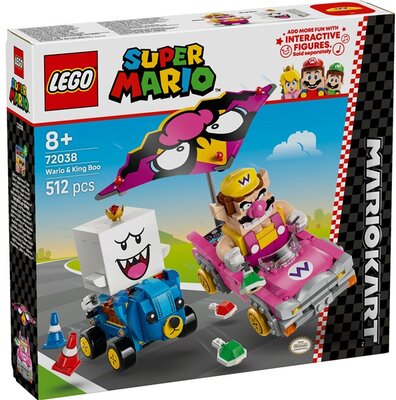 LEGO® Super Mario™ Mario Kart™ - Wario és King Boo figurák, plusz 2 gokart 72038