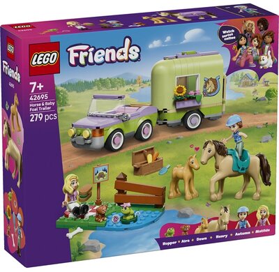 LEGO® Friends Ló és csikószállító utánfutó, játékkészlet 42695