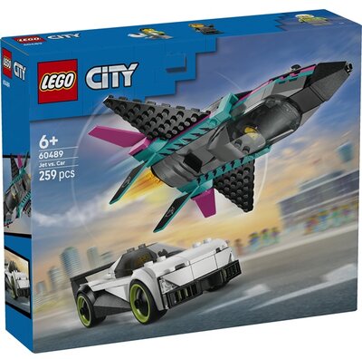 LEGO® City Repülő vs. autó - Játékautók és repülőgép játékkészlet 60489