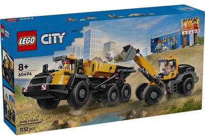 LEGO® City Big Vehicles Homlokrakodó és billenőplatós teherautó 60494