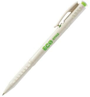 Golyóstoll, 0,25 mm, nyomógombos, FLEXOFFICE "FO-09 Eco Style", kék